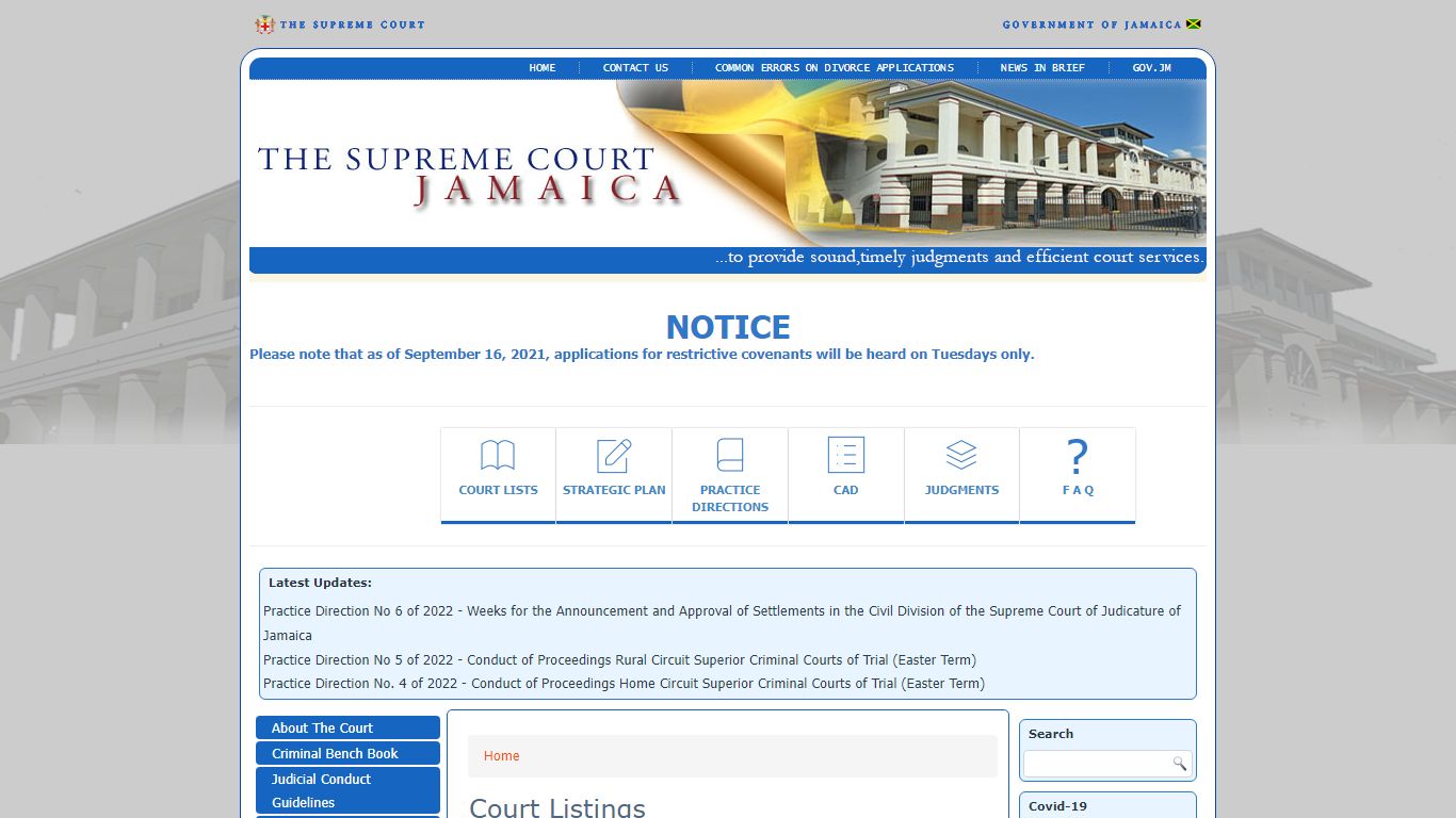 Court Listings | Supreme Court